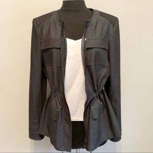 Tommy Hilfiger Dark Blue Zip Up Blazer